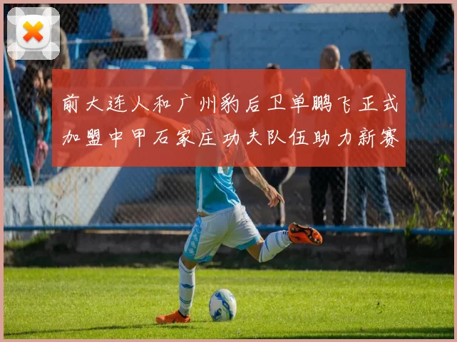 前大连人和广州豹后卫单鹏飞正式加盟中甲石家庄功夫队伍助力新赛季